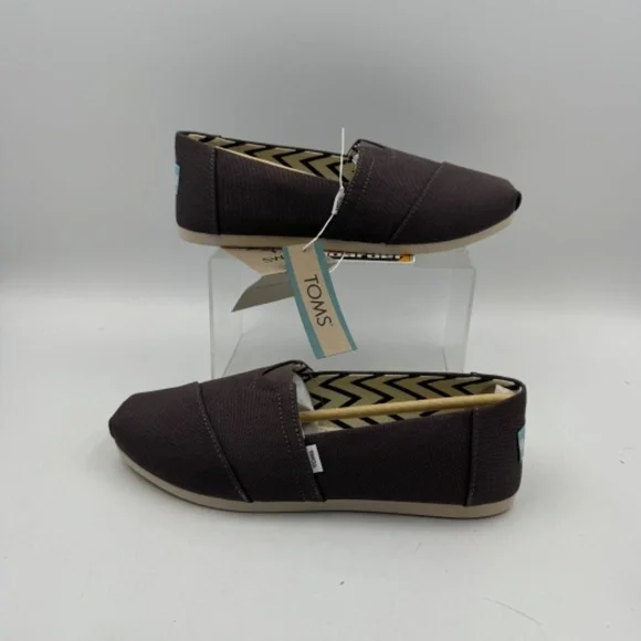 NEW TOMS Alpargata US Size Women's 7.5 Ash Recycled Cotton Canvas - Picture 3 of 8